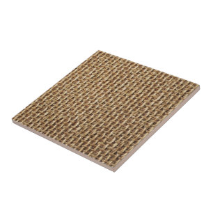 Gebreide Katoenen Stof Keramische Tegels - Beige Tegeltje