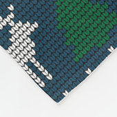 Gebreide Kerst Herten Pine Tree Decoratief Fleece Deken (Hoek)