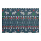 Gebreide Kerst Herten Pine Tree Decoratief Kussensloop (Achterkant-Links)