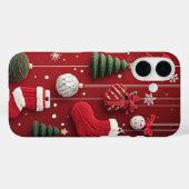 Gebreide kerst ornamenten kousen rood groen Case-Mate iPhone case (Achterkant (horizontaal))