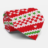 Gebreide kerst trui stijl vakantie stropdas (Opgerold)