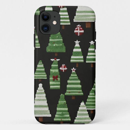 Gebreide kerstboom patroon Case-Mate iPhone case (Achterkant)