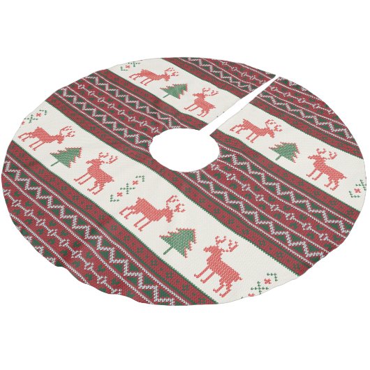 Gebreide kerstboomstructuur voor rendieren | FEEST Kerstboom Rok (Gekanteld)