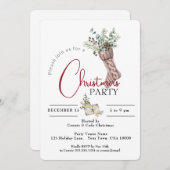 GEBREIDE KERSTKOUS MET GROENE PARTIJ KAART (Voorkant / Achterkant)