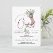 GEBREIDE KERSTKOUS MET GROENE PARTIJ KAART (Staand voorkant)