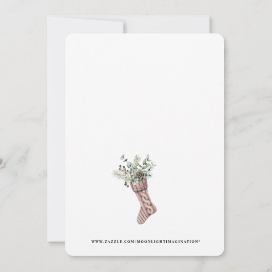 GEBREIDE KERSTKOUS MET GROENE PARTIJ KAART (Achterkant)