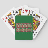 Gebreide kerstman kerstpatroon pokerkaarten (Achterkant)
