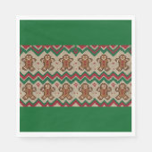 Gebreide kerstman kerstpatroon servet (Voorkant)