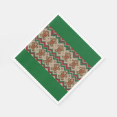 Gebreide kerstman kerstpatroon  servet (Hoek)
