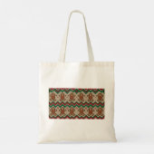Gebreide kerstman kerstpatroon tote bag (Achterkant)