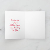 Gebreide Kerstmis Feestdagen Kaart (Binnen)