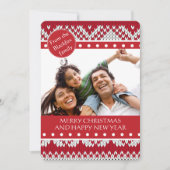 Gebreide Kerstmis Feestdagenkaart (Voorkant)