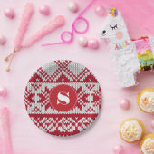 Gebreide Kerstmis Papieren Bordje (Feest)