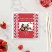 Gebreide Kerstmis Rood/Wit Servetten (Insitu)