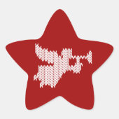 Gebreide Kerstmis Trompet Engel Gelukkige Verjaard Ster Sticker (Voorkant)
