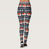 Gebreide Kerstmis Ugly Sweater Fox Leggings (Achterkant)
