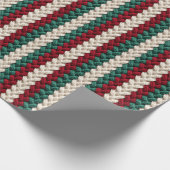 Gebreide kerststrepen inpakpapier (Hoek)