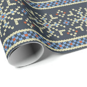 Gebreide Kersttrui Nordic style patroon Cadeaupapier (Rol Hoek)