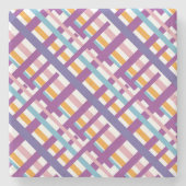 gebreide kunststreep stenen onderzetter (Voorkant)