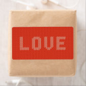 Gebreide LOVE tekst Etiket (Insitu)