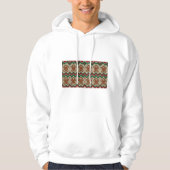 Gebreide man van peperkoek Kerstpatroon Hoodie (Voorkant)