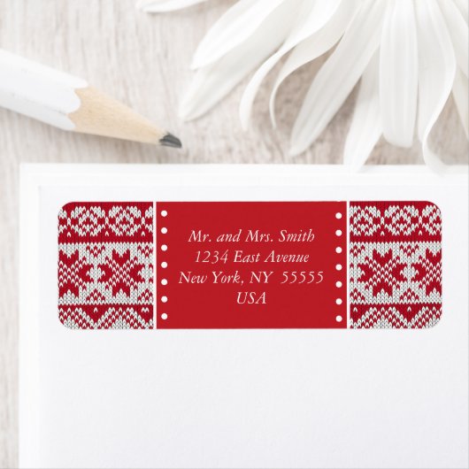 Gebreide mas etiket (Insitu)