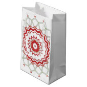 Gebreide medaillon geschenkzak klein cadeauzakje (Achterkant Gekanteld)