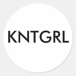 Gebreide Meisje Sticker