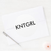 Gebreide Meisje Sticker (Envelop)