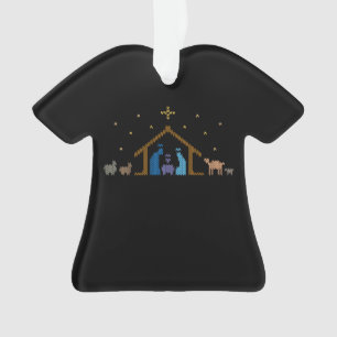 Gebreide nativiteit Ugly Kerstkeuken Religieus Ornament