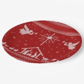 Gebreide nativiteit Ugly Kerstkeuken Religieus Papieren Bordje (Gekanteld)