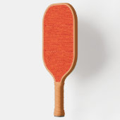 Gebreide oranje wol pickleball paddle (Links)