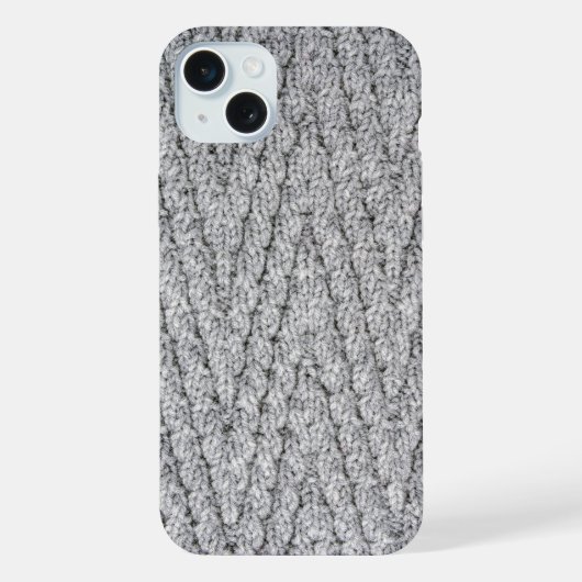 gebreide patroontextuur iPhone hoesje (Achterkant)