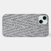 gebreide patroontextuur iPhone hoesje (Achterkant horizontaal)