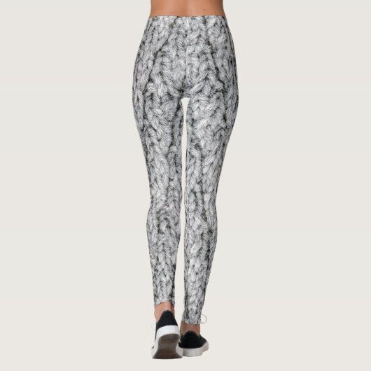 gebreide patroontextuur leggings (Achterkant)