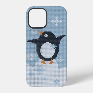 Gebreide Pinguïn Sneeuwvlokken Winter Vakanties iPhone 12 Hoesje