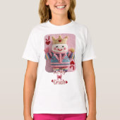 Gebreide Queen of Hearts Valentijn Zelfliefde Pop T-shirt (Voorkant)