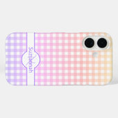 Gebreide Regenboogruit Monogram Aangepast Case-Mate iPhone Case (Achterkant (horizontaal))