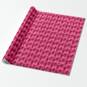 Gebreide roze achtergrond. Garens textuur. Vertica Cadeaupapier