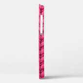 Gebreide roze achtergrond. Garens. Verticaal kn Case-Mate iPhone Case (Achterkant / Links)