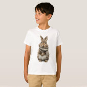 Gebreide sjaal Wilde Konijn Kinderen T-shirt (Voorkant volledig)