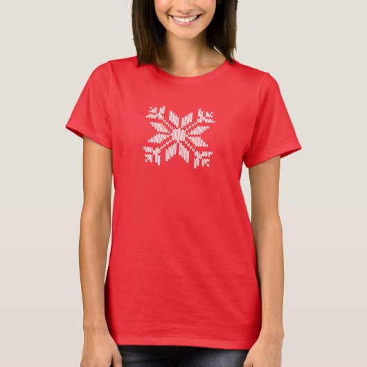 Gebreide Snowflake T-shirt (Voorkant)