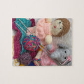 Gebreide speelgoed en breiwerk legpuzzel (Horizontaal)