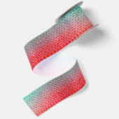 Gebreide steken in verloopkleuren satijnen lint (Achterkant)