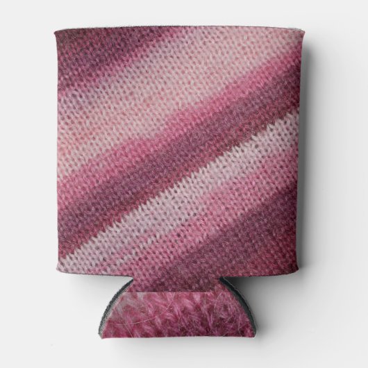 Gebreide stof textuur, paarse-roze abstract. blikjeskoeler (Voorkant)