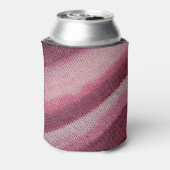 Gebreide stof textuur, paarse-roze abstract. blikjeskoeler (Blikje Achterkant)