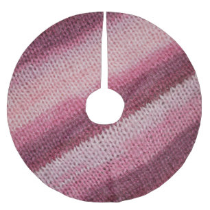 Gebreide stof textuur, paarse-roze abstract. kerstboom rok
