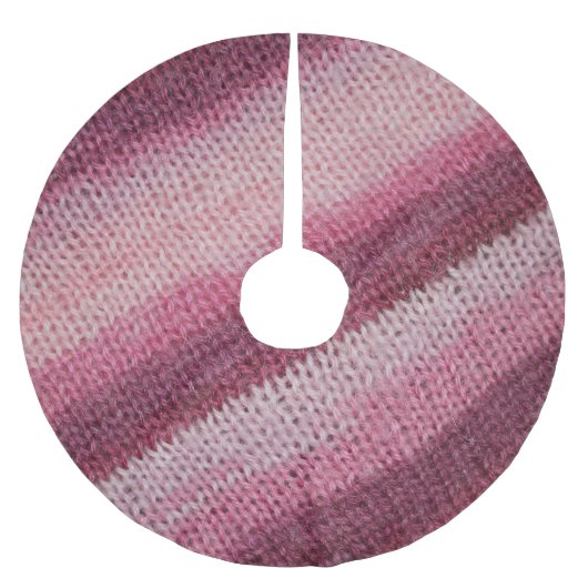 Gebreide stof textuur, paarse-roze abstract. kerstboom rok (Voorkant)
