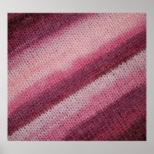 Gebreide stof textuur, paarse-roze abstract. poster
