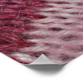 Gebreide stof textuur, paarse-roze abstract. poster (Hoek)